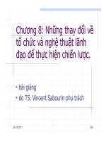 Slide - Những thay đổi về tổ chức và nghệ thuật lãnh đạo pps