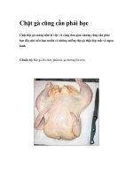 Chặt gà cũng cần phải học doc