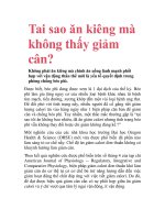 Tai sao ăn kiêng mà không thấy giảm cân? ppt