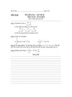 đề kiểm tra theo chủ đề môn toán lớp 12