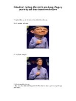 Giáo trình hướng dẫn mô tả sử dụng công cụ brush tip set theo transfrom section p1 pot