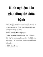 Kinh nghiệm dân gian dùng dế chữa bệnh pot