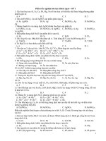 Phần trắc nghiệm hóa học khách quan – Đề 1 pps