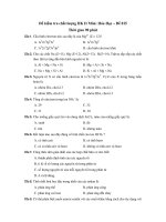 Đề kiểm tra chất lượng HK II Môn: Hóa Học – Đề 015 pptx