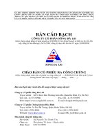 bản cáo bạch công ty cổ phần sông đà 1.01 chào bán cổ phiếu ra công chúng 2010