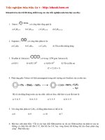 Trắc nghiệm Hóa Hữu Cơ 3 pdf