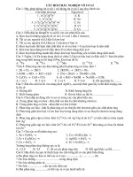 CÂU HỎI TRẮC NGHIỆM VÔ CƠ 12 ppsx