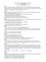 ĐỀ THI THỬ TỐT NGHIỆP MÔN VẬT LÍ Đề thi số 483 ppt