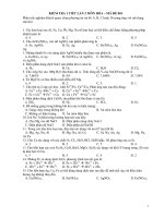 KIỂM TRA 1 TIẾT LẦN 2 MÔN HÓA – MÃ ĐỀ 001 docx