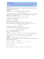 tuyển chọn các bài tóan liên quan đến khảo sát hàm số