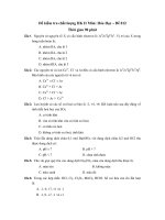 Đề kiểm tra chất lượng HK II Môn: Hóa Học – Đề 012 potx