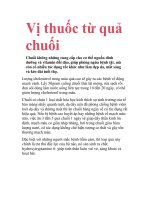 Vị thuốc từ quả chuối doc