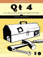 The book of qt 4 the art of building qt applications - phần 1 ppt