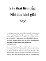 Sảy thai liên tiếp: Nỗi đau khó giãi bày! potx