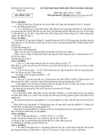 KỲ THI CHỌN HỌC SINH GIỎI TỈNH NĂM HỌC 2010-2011 MÔN HOÁ HỌC LỚP 12 potx