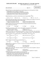 ĐỀ KIỂM TRA HỌC KỲ I- NĂM HỌC 2010-2011 MÔN: VẬT LÝ - Mã đề thi 485 pps