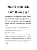 Một số bệnh viêm khớp thường gặp ppt