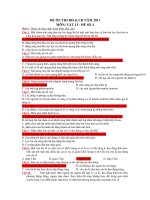 ĐỀ ÔN THI ĐH & CĐ NĂM 2011 MÔN: VẬT LÍ - ĐỀ SỐ 4 pdf