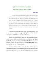 MỘT NỀN GIÁO DỤC CÔNG NGHIỆP HÓA TRONG BỐI CẢNH VĂN MINH TOÀN CẦU pps