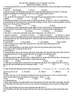 ĐỀ THI TRẮC NGHIỆM VẬT LÝ ĐẠI HỌC NĂM 2011 ppsx