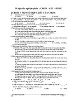 Bi tập trắc nghiệm phần : CROM - SẮT – ĐỒNG ppt