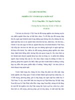 CÁC KHUYNH HƯỚNG NGHIÊN CỨU VĂN HOÁ QUA NGÔN NGỮ potx