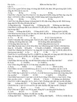 Kiểm tra Hoá học Lần 1 Lớp 12 doc