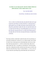 VAI TRÒ CỦA GIÁ TRỊ ĐẠO ĐỨC TRUYỀN THỐNG TRONG SỰ HÌNH THÀNH VÀ PHÁT TRIỂN NHÂN CÁCH ppt