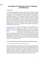 Translation of vietnamese terms of address ppt