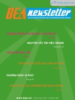 Tập san chuyên đề tiếng anh của Business english academy - Số 11 pps