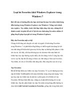 Loại bỏ Favorites khỏi Windows Explorer trong Windows 7 pps