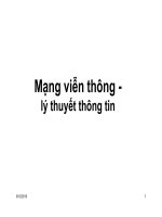 Mạng viễn thông- Lý thuyết thông tin docx