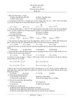 ĐỀ THI THỬ ĐẠI HỌC MÔN: VẬT LÝ - Mã đề: 433 ppt