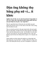 Đàn ông không thọ bằng phụ nữ vì... ít khóc potx