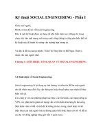 Kỹ thuật SOCIAL ENGINEERING - Phần I ppt