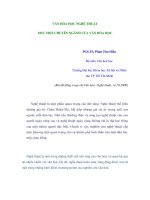 VĂN HÓA HỌC NGHỆ THUẬT NHƯ MỘT CHUYÊN NGÀNH CỦA VĂN HÓA HỌC potx