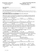 ĐỀ THI TUYỂN SINH ĐẠI HỌC 2011 Môn thi :HÓA HỌC , khối A1 , B1 docx