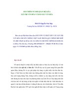 BÀN THÊM VỀ MỐI QUAN HỆ GIỮA GIÁ TRỊ VĂN HÓA VÀ BẢN SẮC VĂN HÓA pps