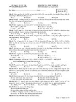 ĐỀ KIỂM TRA TRẮC NGHIỆM MÔN HÓA HỌC 12 NÂNG CAO Mă đề thi 329 pot