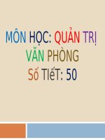 QUẢN TRỊ VĂN PHÒNG DÀNH CHO TCCN, CAO ĐẲNG, ĐẠI HỌC