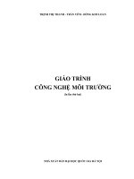 GIÁO TRÌNH CÔNG NGHỆ MÔI TRƯỜNG - CHƯƠNG 1 docx