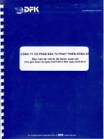 công ty cổ phần đầu tư phát triển sông đà báo cáo tài chính đã được soát xét cho giai đoạn từ 1 tháng 1 năm 2012 đến 30 tháng 6 năm 2012
