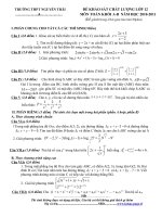 Đề thi thử đại học môn Toán 2011 đề 40 potx