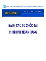 BÀI 6. CÁC TỔ CHỨC TÀI CHÍNH PHI NGÂN HÀNG doc