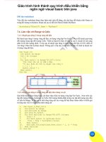 Giáo trình hình thành quy trình điều khiển bằng ngôn ngữ visual basic trên java p1 docx