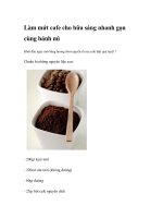 Làm mứt cafe cho bữa sáng nhanh gọn cùng bánh mì pdf