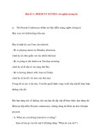 Bài số 4 : PRESENT TENSES pptx
