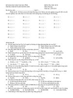 KIỂM TRA HỌC KÌ II Môn: Hoá học Năm học: 2010-2011 pps