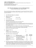 công ty cổ phần sông đà 11 bản thuyết minh báo cáo tài chính hợp nhất cho năm tài chính kết thúc 31 tháng 12 năm 2012