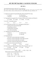 ĐỀ THI THỬ ĐẠI HỌC, CAO ĐẲNG NĂM 2011 ĐỀ SỐ 6 docx